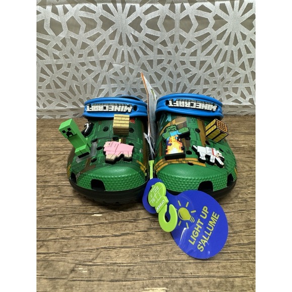 Crocs x Minecraft Pre-School Kids Classic Clog (J2) 210830-90H - Picture 3 of 7